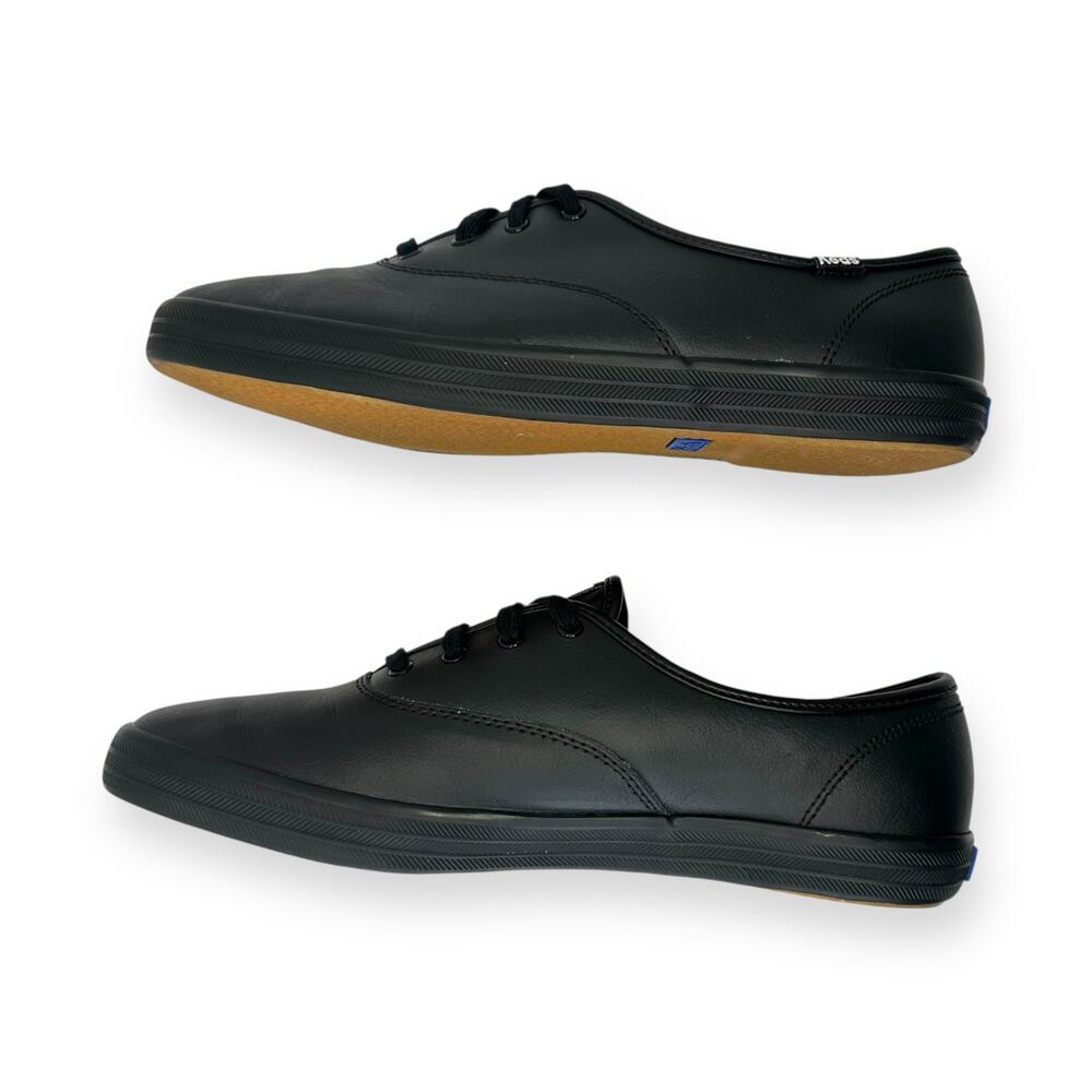 Keds Women's Champion Originals Leather Lace-Up Sneaker Size 9.5 Black - Picture 6 of 11